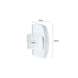 Command 17017clr Clips Redondos Transparentes para Cables, 19 x 32 x 13 mm, 4 uds + 5 tiras