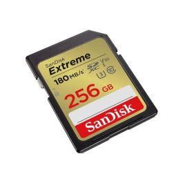 SanDisk Tarjeta de Memoria Extreme 256 GB SDXC UHS-I U3 V30 - 180MB/s Lectura, Resistente al Agua y Golpes, para 4K UHD