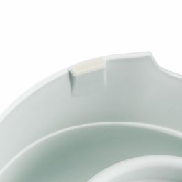 Ferplast Zenith 3L Dispensador de Alimentos Plástico Blanco para Perros y Gatos, 3 Litros, Depósito Transparente, Antideslizante 29.2x20.2x28.8cm