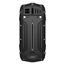 Hammer Rock - Teléfono Móvil Rugerizado IP68 Resistente Agua/Polvo 2.4", Dual SIM, Batería 1800 mAh, Linterna Potente, MicroSD 32 GB, Color Negro