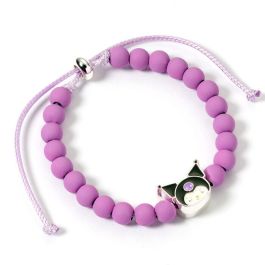 THE CARAT SHOP Pulsera Kuromi Hello Kitty, cuentas moradas mate, charm esmaltado, aleación de zinc y acrílico, ajustable 17-21cm Precio: 8.49999953. SKU: B1AT69KK24