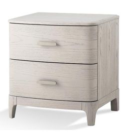 Mesita de Noche Home ESPRIT Gris claro 53 x 42 x 56,2 cm