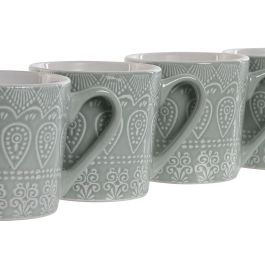 Mug Arabe DKD Home Decor Verde Menta 13 x 9.2 x 9.5 cm Set de 4