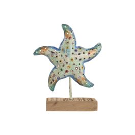 DKD Home Decor Metal fishes 1c24 Decoracion Mediterraneo Azul Multicolor Hierro 8 x 25 x 22 cm (2 Unidades)
