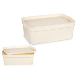 Caja Plastico Con Tapa 6L Crema Kipit 21X11CM (12 Unidades) Precio: 40.49999954. SKU: B1AMAYFNFJ