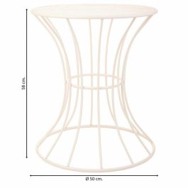 Mesa auxiliar Alexandra House Living Blanco Hierro 20 x 50 x 21 cm