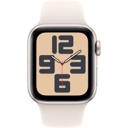 Apple Watch SE GPS 40mm Starlight Aluminium con Starlight Sport Band M/L - Pantalla OLED, 32GB, Wi-Fi, Resistencia al Agua