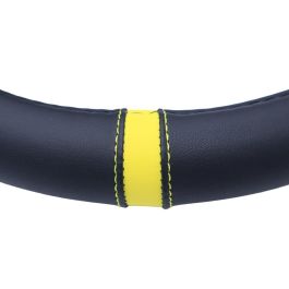 Momo MOMLSWC0PROBY Funda Volante Profile Negro-Amarillo 38-39 cm, Poliuretano, Estilo Deportivo, Confort y Protección Universal
