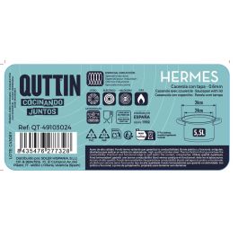 Cacerola Hermes 24 cm (5.5L) Acero Inoxidable con Tapa - Inde (4 Unidades) Cacerola Hermes 24 cm (5.5L) Acero Inoxidable con Tapa - Inde (4 Unidades)