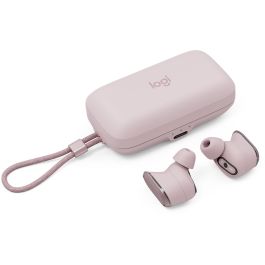 Logitech Zone True Wireless Auriculares Inalámbricos con Cancelación de Ruido Activo y Micrófono, Color Rosa, para Oficina y Llamadas