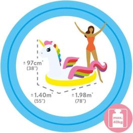 Figura hinchable unicornio 198x140x97 cm (+ 3 años)