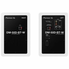 Pioneer DJ DM-50D-BT-W | Altavoces Monitorización Bluetooth Bass Reflex 2x25W | Modo DJ y Producción | Color Blanco
