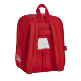 Safta Mochila Guardería Real Sport Adaptable a Carro Roja 22x27x10 cm para Niños 3 Años Poliéster 600D