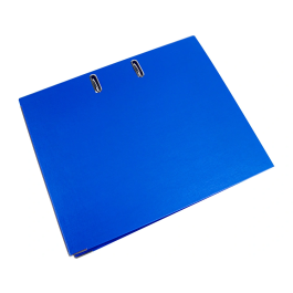 Liderpapel Archivador de Palanca Folio Documenta Forrado PVC con Rado Lomo 75mm Azul Compresor Metálico