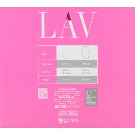 Lav Set 6 Vasos Vidrio Empire 510cc (8x8x15 cm) (8 Cajas)