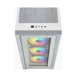 Corsair 4000X RGB Torre Midi ATX Blanca para PC Gaming con Ventana de Cristal Templado