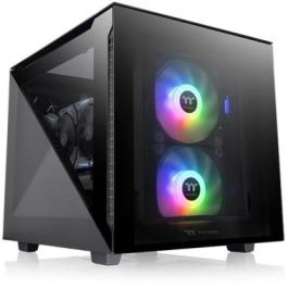 Thermaltake Divider 200 TG Black Micro Torre PC, Micro ATX/Mini-ITX, con Ventana de Vidrio Templado y USB-C