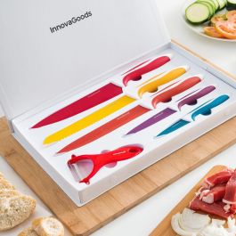 Juego de Cuchillos Cerámicos y Pelador Knoolvs InnovaGoods 6 Piezas Precio: 15.59000058. SKU: V0100530