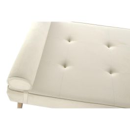 DKD Home Decor Diván de Diseño Glam Crema, con Estructura de Metal y Tapizado Poliéster - 184x76x62 cm Desmontable Layn Blue