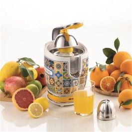 Ariete Exprimidor Positano de diseño retro, acabado en metal, con 2 conos para zumos saludables Ariete Exprimidor Positano de diseño retro, acabado en metal, con 2 conos para zumos saludables