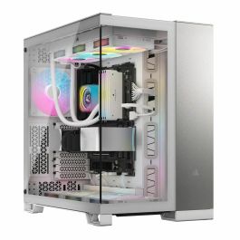 CORSAIR CC-9011285-WW Caja PC Torre Media 6500X, Aluminio Blanco/Gris Satinado