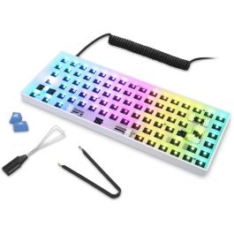 Sharkoon SGK50 S3 Teclado Barebone 75% Gaming Alámbrico USB LED RGB Blanco