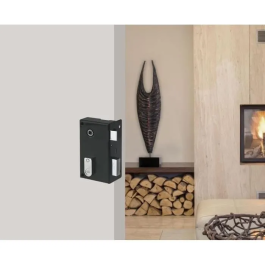 Yale YAV36D Cerradura Vertical de Superficie con Rodillo Caqui Versión Derecha para Puerta Interior con 2 Llaves Incluidas