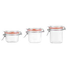 Tarro Hermético de Vidrio con Cierre Clip 250 ml - La Mediterranea (24 Unidades) Tarro Hermético de Vidrio con Cierre Clip 250 ml - La Mediterranea (24 Unidades)