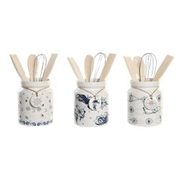 Bote Utensilios Atlantico DKD Home Decor Azul Blanco 12 x 25 x 12 cm Set de 5 (3 Unidades) Precio: 30.89000046. SKU: B1CJS7VNRV