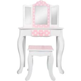 Tocador Con Banqueta Teamson Rosa Blanco Lunares 63 x 100 x 29 cm Precio: 105.50000043. SKU: B1779RCJCT