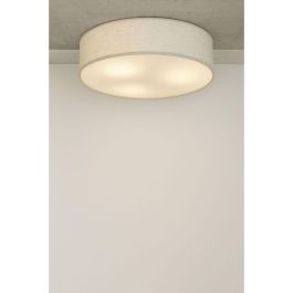 DKD Home Decor Lámpara de Techo Plafón Cuadrado Urban, Color Crudo, 40x40x15 cm, compatible E27 50W, Fabricado en Lino y Poliéster Precio: 26.49999946. SKU: B1BL99JMGF