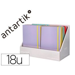Cuaderno Con Gomilla Antartik Note Tapa Dura Y Blanda Bicolor Expositor De 18 Unidades Surtidas Precio: 110.58999974. SKU: B1KEZH6CSR