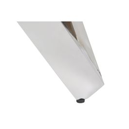DKD Home Decor Mesa Centro Chic de Acero y Cristal Templado Plateado Transparente 90x90x45 cm Desmontable