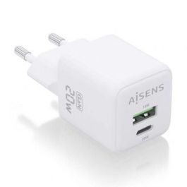 AISENS - CARGADOR GaN 20W, 1xUSB-C PD3.0 QC4.0, 1xUSB-A QC3.0, BLANCO Precio: 4.68999993. SKU: B1GJEH7TFL