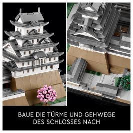 Lego Architecture 21060 Kit de Construcción del Modelo del Castillo Himeji para Adultos Fanáticos de la Cultura Japonesa