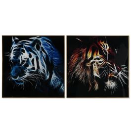 Cuadro Moderno DKD Home Decor Negro Multicolor 3 x 80 x 80 cm (2 Unidades) Precio: 130.89000034. SKU: B14Y4JXE9Y