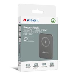 Verbatim Charge 'n' Go Magnetic Wireless Power Bank 10000mAh Grey Verbatim Charge 'n' Go Magnetic Wireless Power Bank 10000mAh Grey