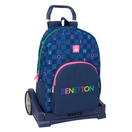 Mochila Escolar con Ruedas Benetton Damero Azul marino 30 x 46 x 14 cm Precio: 65.68999976. SKU: B1CQP6P85V