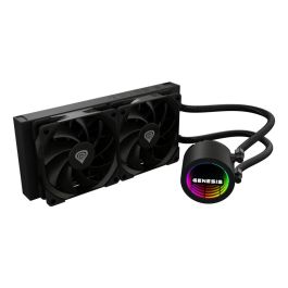 GENESIS NLG-2318 Kit de Refrigeración Líquida para Ordenador, Sistema de Refrigeración para Carcasa PC con 2 Ventiladores, Negro