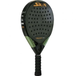 Siux Pala de Pádel Trilogy Pro 5 2025 (Patty Llaguno) Negra y Verde - Control Máximo, Forma Redonda, Acabado Brillo 3D, 40K