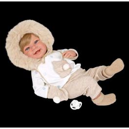 Muñecas Arias Muñeca Elegance Zoe con Manoplas (Muñeco de Peso) Cuerpo Blando 45 cm