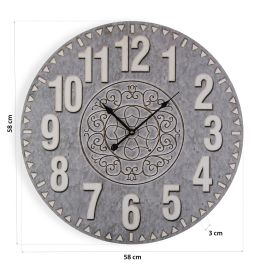 Reloj de Pared Madera Versa 58 cm (2 Unidades) Reloj de Pared Madera Versa 58 cm (2 Unidades)