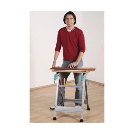 Wolfcraft Banco de mordaza con chasis reforzado 6177000, 64,5x30cm - 45,0x80cm, aluminio