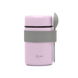 KioKids Termo Papillero Lavanda De Acero Inoxidable Con Cuchara 500 mL