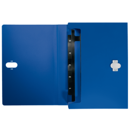 Leitz 46240035 Carpeta Acordeón Polipropileno A4 5 Posiciones con Bolsillo Frontal y Broche Giratorio, Azul