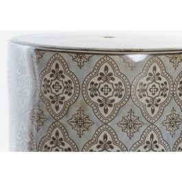 DKD Home Decor Mesita Auxiliar Arabe Beige Azul 32.5 x 42 x 32.5 cm