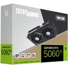 ZOTAC RTX 5060 Ti 8GB GDDR7 Twin Edge Tarjeta Gráfica (ZT-B50610E-10M) con 2 Ventiladores, 1 HDMI, 3 DP