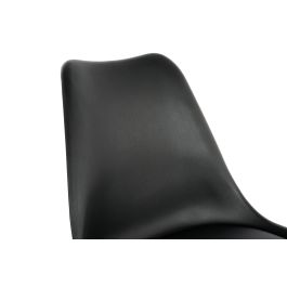 DKD Home Decor Taburete Scandi Negro Haya y Pu 50.5 x 109 x 57.5 cm