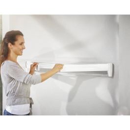 Leifheit TELEGANT 36 Protect Plus Secador de pared con 3,60 m de tendedero, toallero y dimensiones 72x37 cm