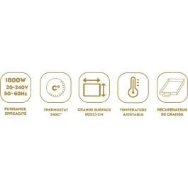 Little Balance LIT3760240787426 Plancha Eléctrica 8742 Madera 90 con Mangos de Madera, 2000W, 90 cm